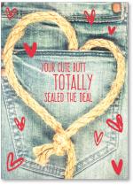 Rope heart and jeans.