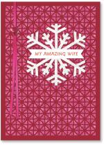 laser cut pattern with snowflake