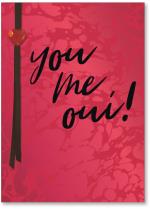You, me, oui red marble