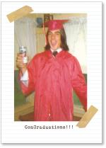 Graduate with a beer.