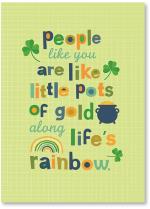 Shamrocks, a rainbow and a pot of gold