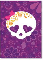 Candy skull and flowers