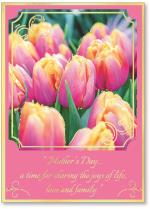 Pink tulips photo with quote