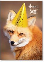 Fox with party hat