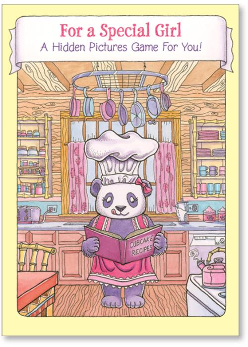 Panda in kitchen- hidden picture game