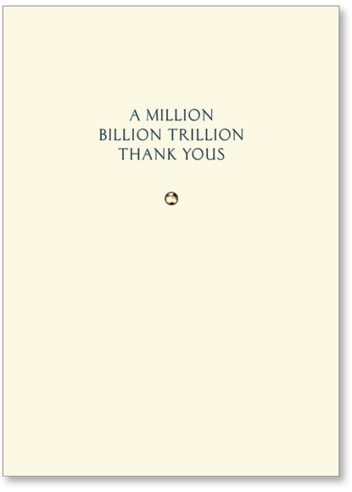 A Million Billion Trillion Thank Yous On Cream
