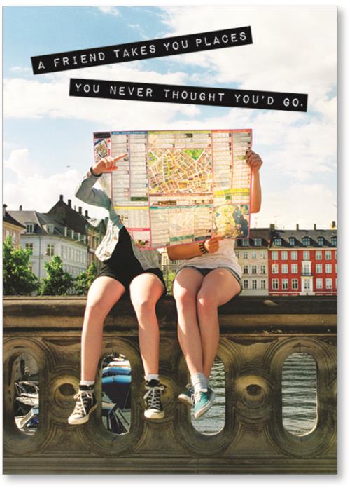 Two girls reading map