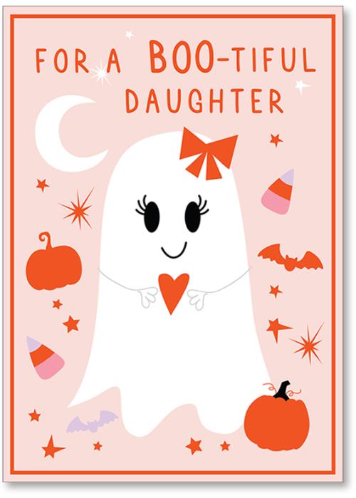 Cute ghost holding heart