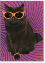Black Cat In Glasses