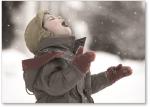Child Catching Snowflakes