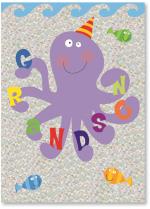 Octopus holding letters GRANDSON-