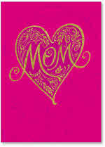 Foil Pink Mom Heart