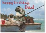 Dad & Puppy Pug Fishing