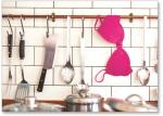 bra and kitchen utensils