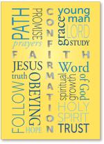 Confirmation Faith cross with words
