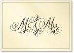 Mr & Mrs calligraphy