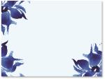 Blue watercolor flowers