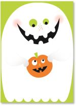 Ghost holding pumpkin