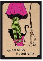 Witch legs with a cat.