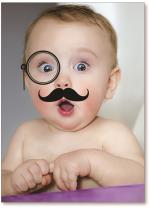Boy with Mustache and Monocle