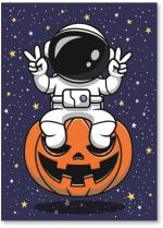 Astronaut on a pumpkin