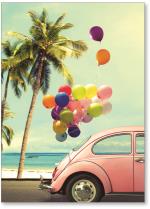 Tropical volkswagen with balloons