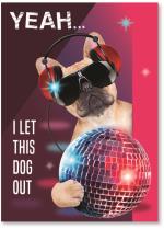 Dog with disco ball