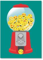 Emoji gumball machine