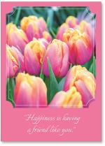 Pink tulips photo with quote