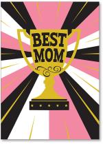 Trophy that says BEST MOM