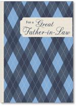 Blue plaid with feature For a Great Father-in-Law