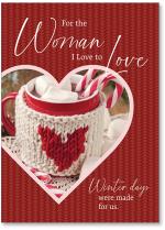 Heart mug with two candy canes