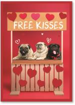 Pugs in kissing booth