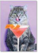 Cat with martini